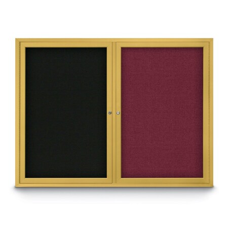 United Visual Products Corkboard, Rubber Backing/Black, 42" x 32" UV4035-BLACK-RUBBER